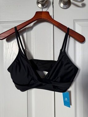 Cupshe Black Strappy Twist Bralette Swim Top